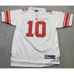 NFL New York Giants Eli Manning #10 Reebok Jersey Football Youth XL White Mesh